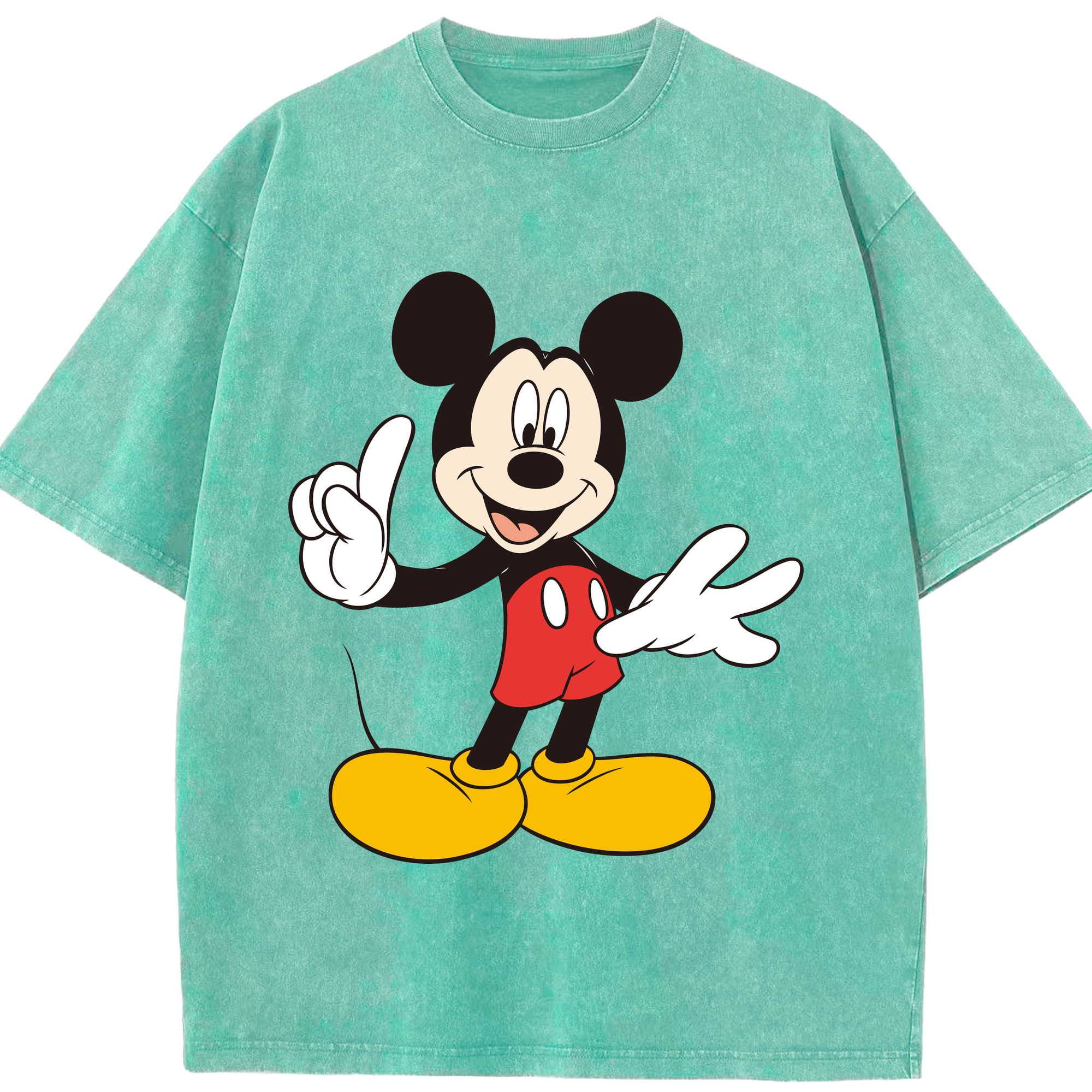 （画像用） ミッキーマウス Mickey Mouse 綿100% ヴィンテージ風 半袖Tシャツ（フロントプリント）